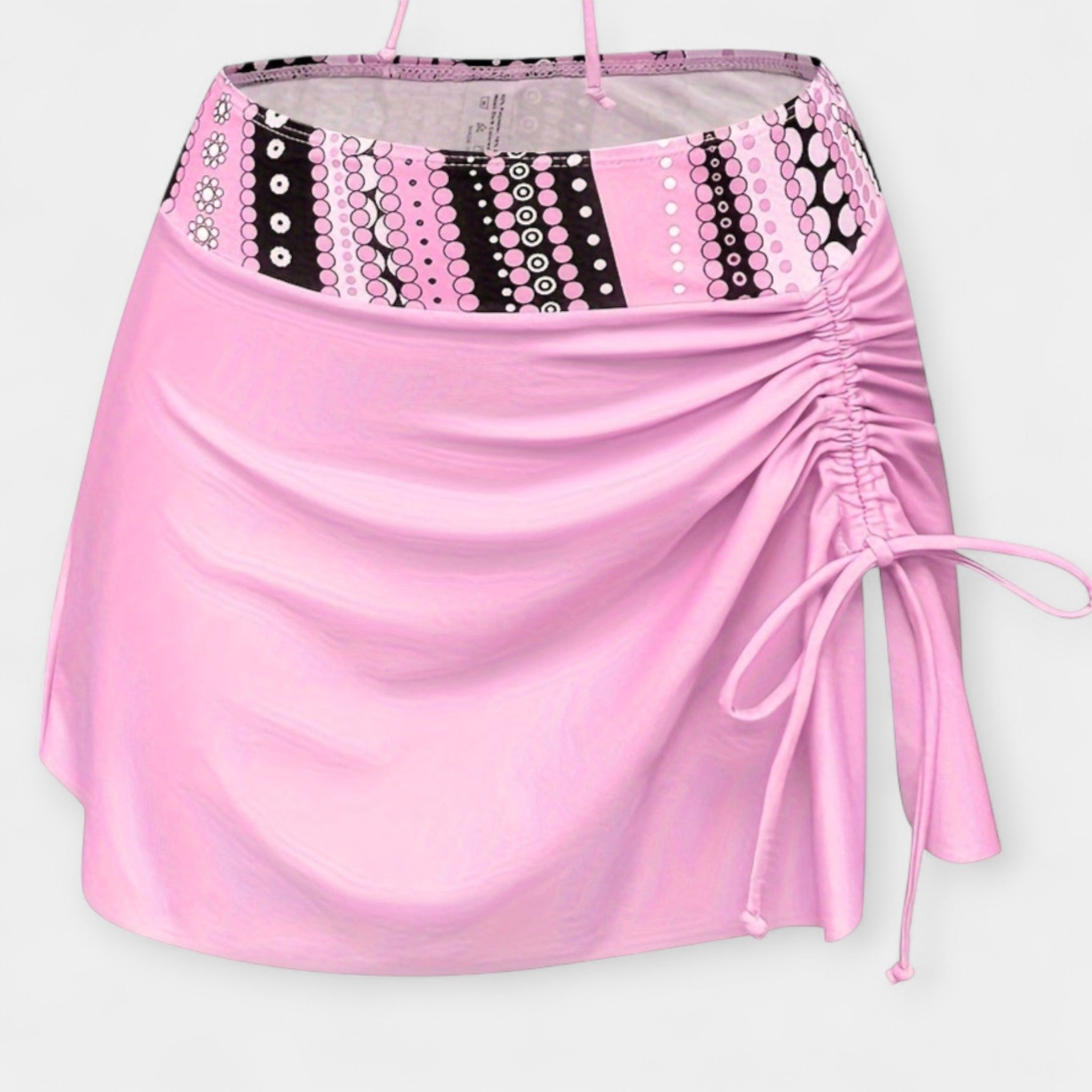 Set bikini cu fustă asortată de plajă