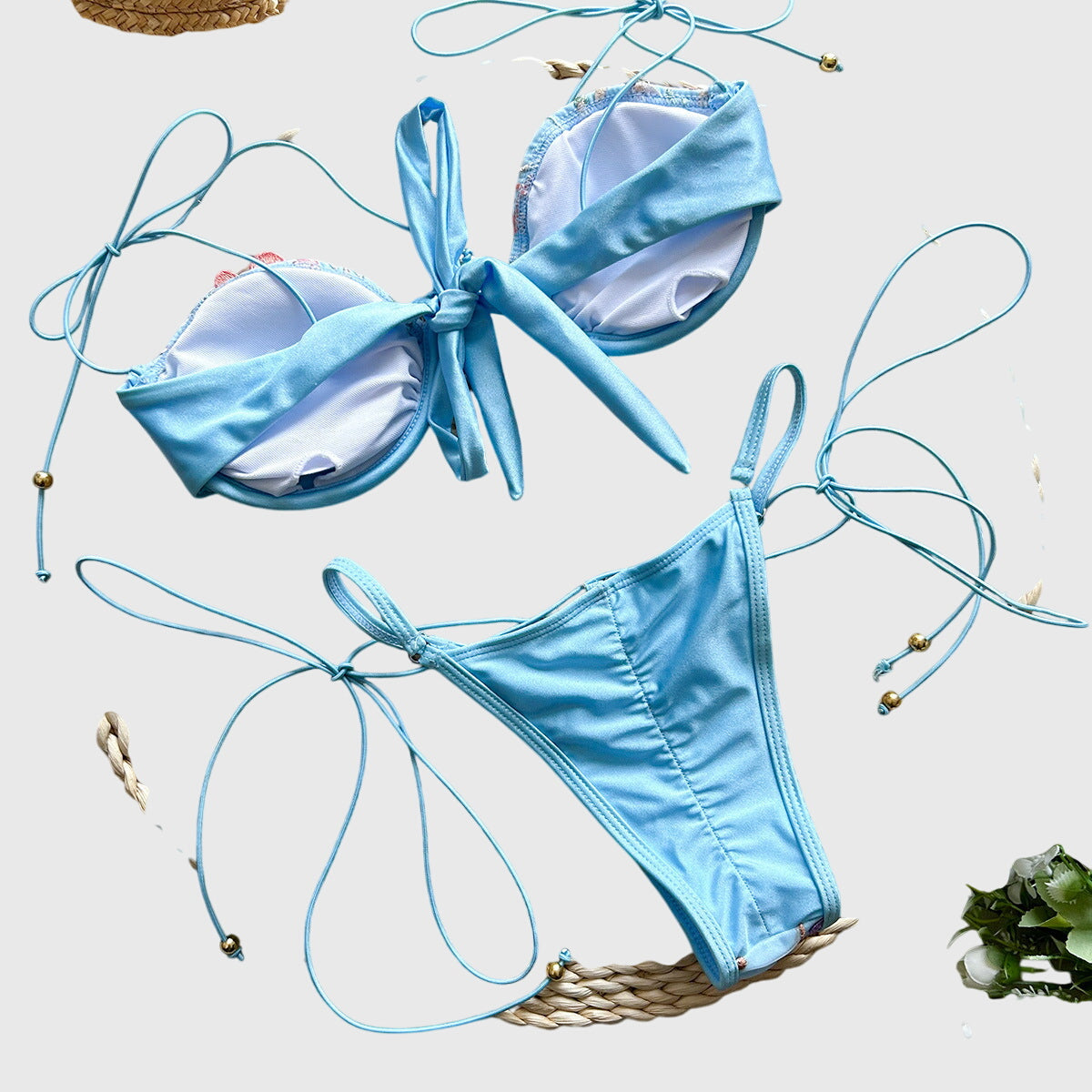 Aster | Delicate Embroidered Bikini