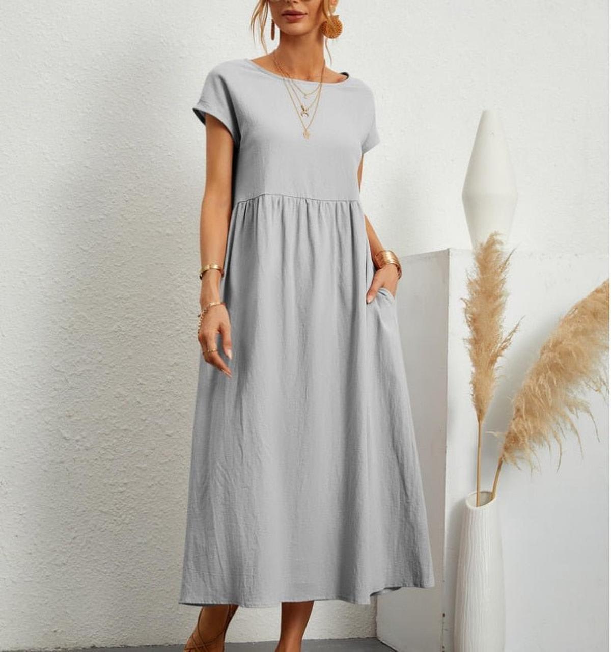 Elegant Summer Dress For Women - Breathable Cotton Polyester, Versatile Chic Style