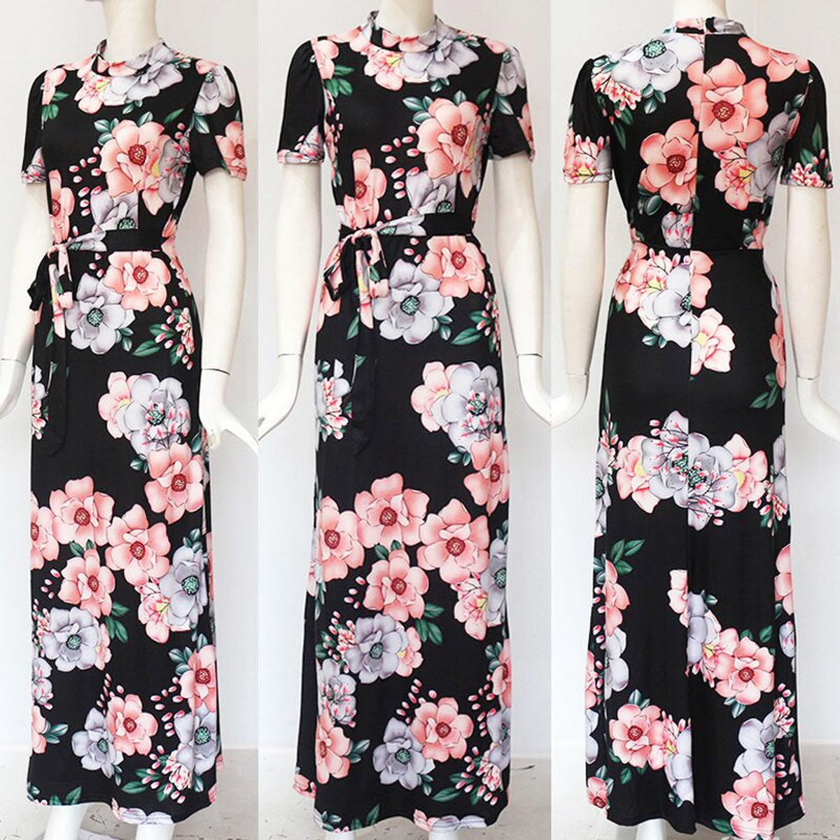 Floral Spring Dress With Flowing Silhouette