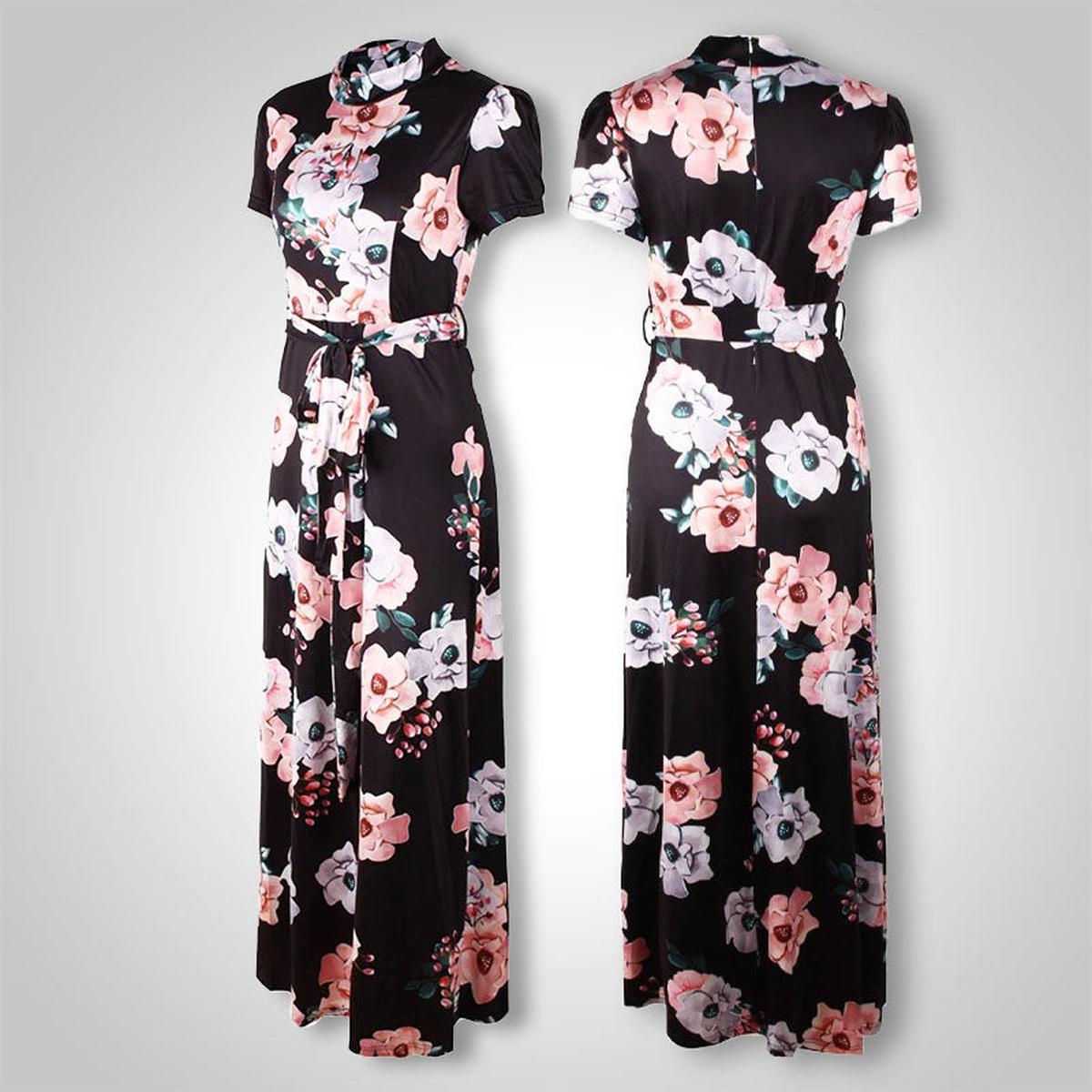 Floral Spring Dress With Flowing Silhouette