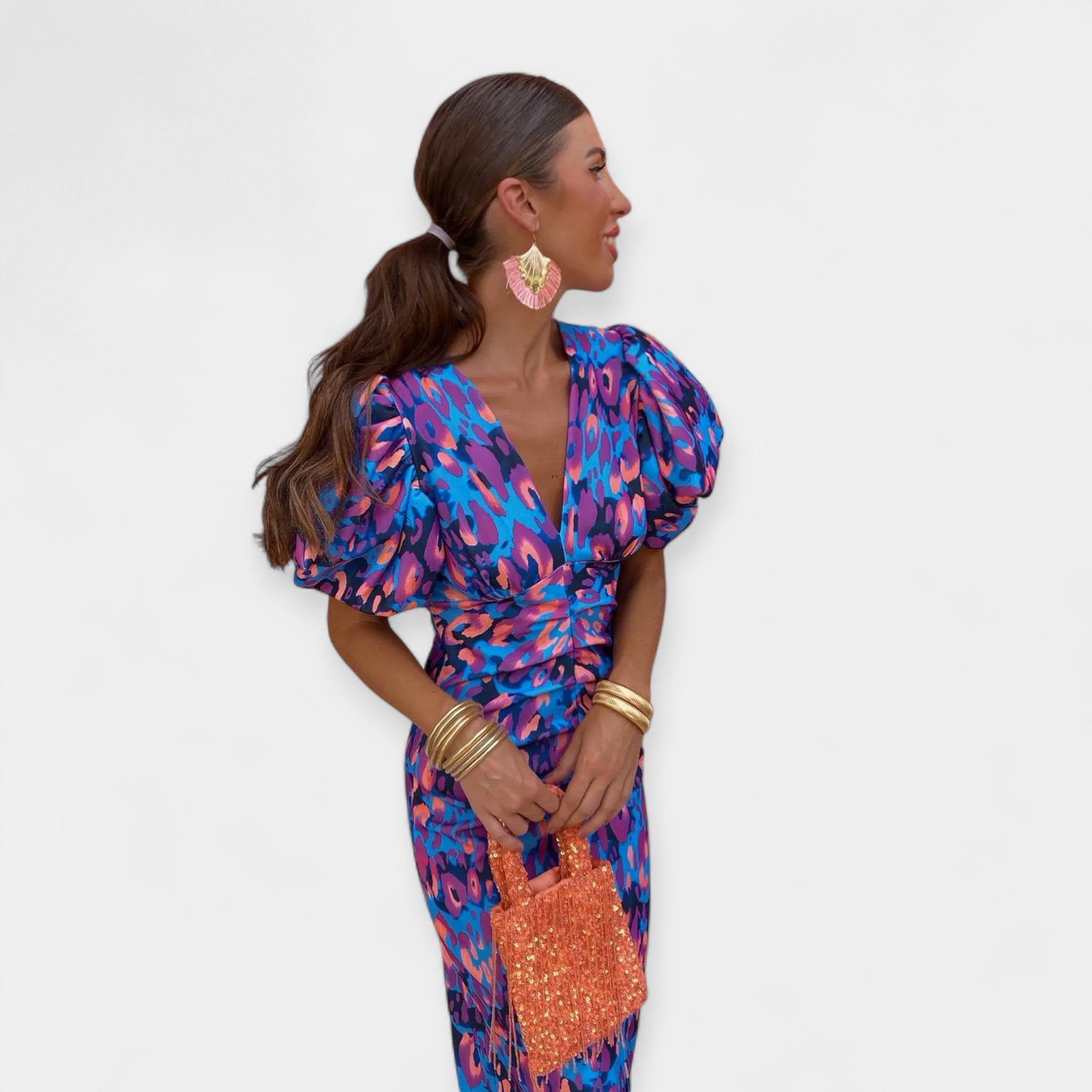 Rochie cu volane colorate