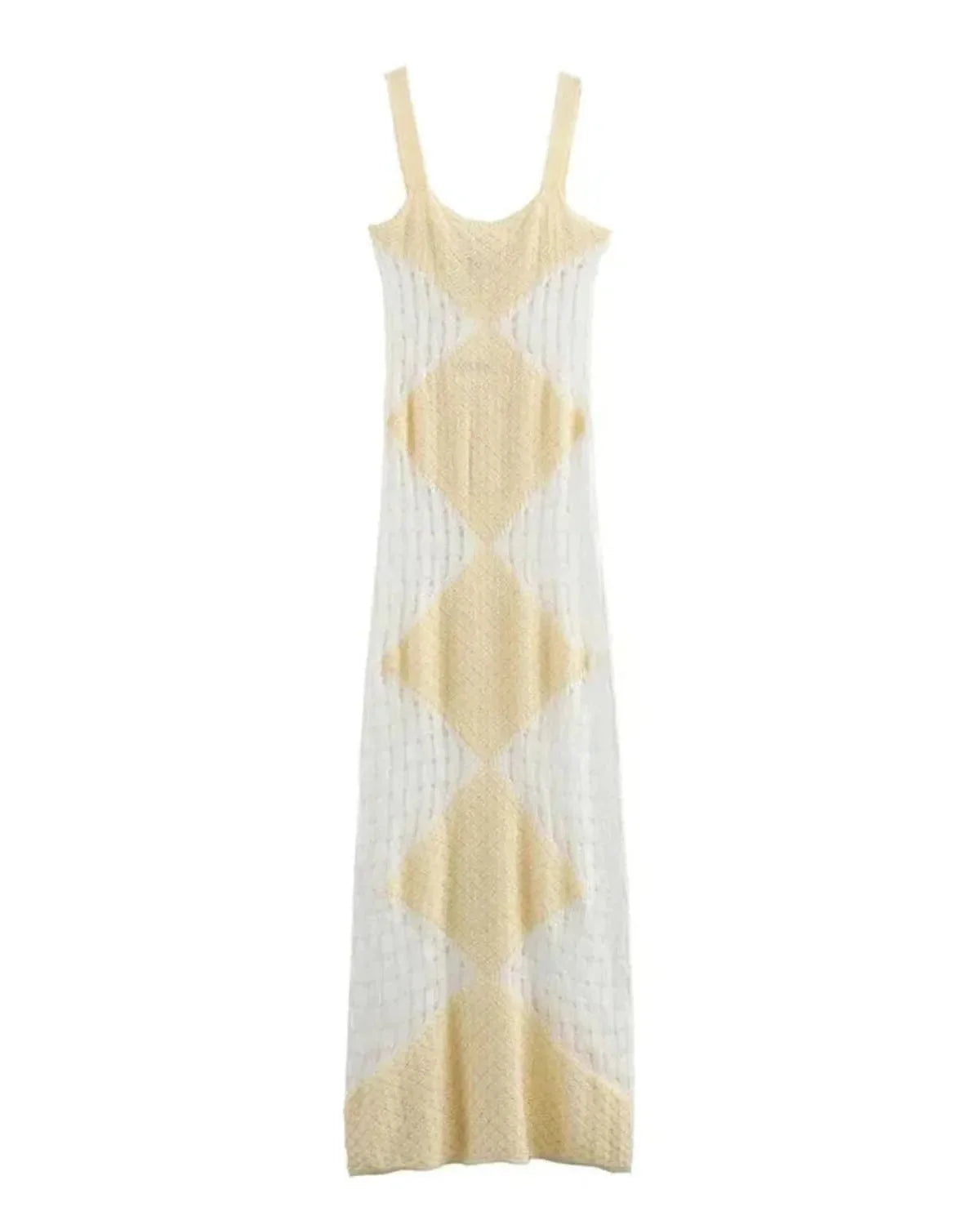 Sleeveless Knitted A-Line Maxi Dress