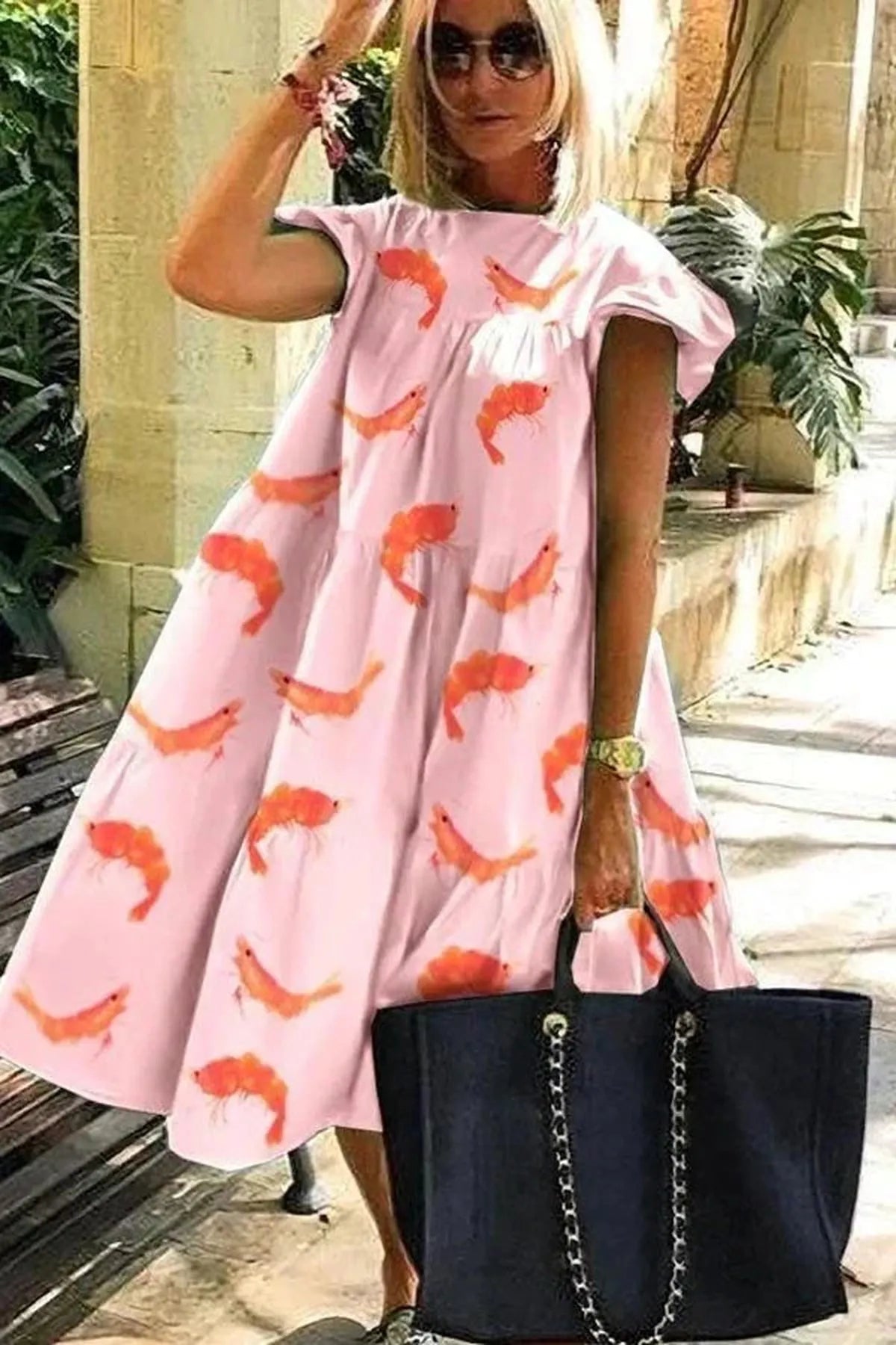Women's Floral Print A-Line Summer Dress