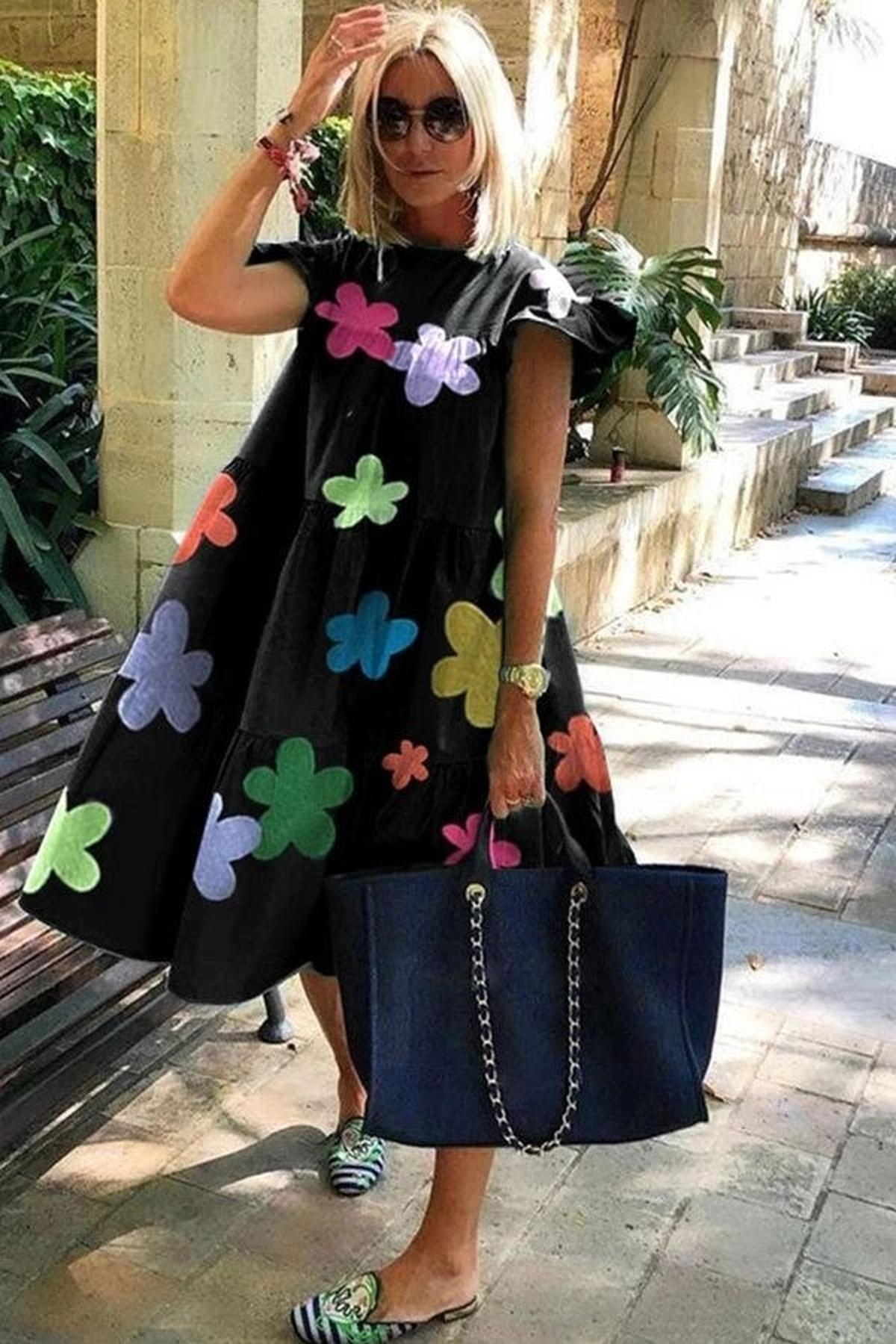 Women's Floral Print A-Line Summer Dress