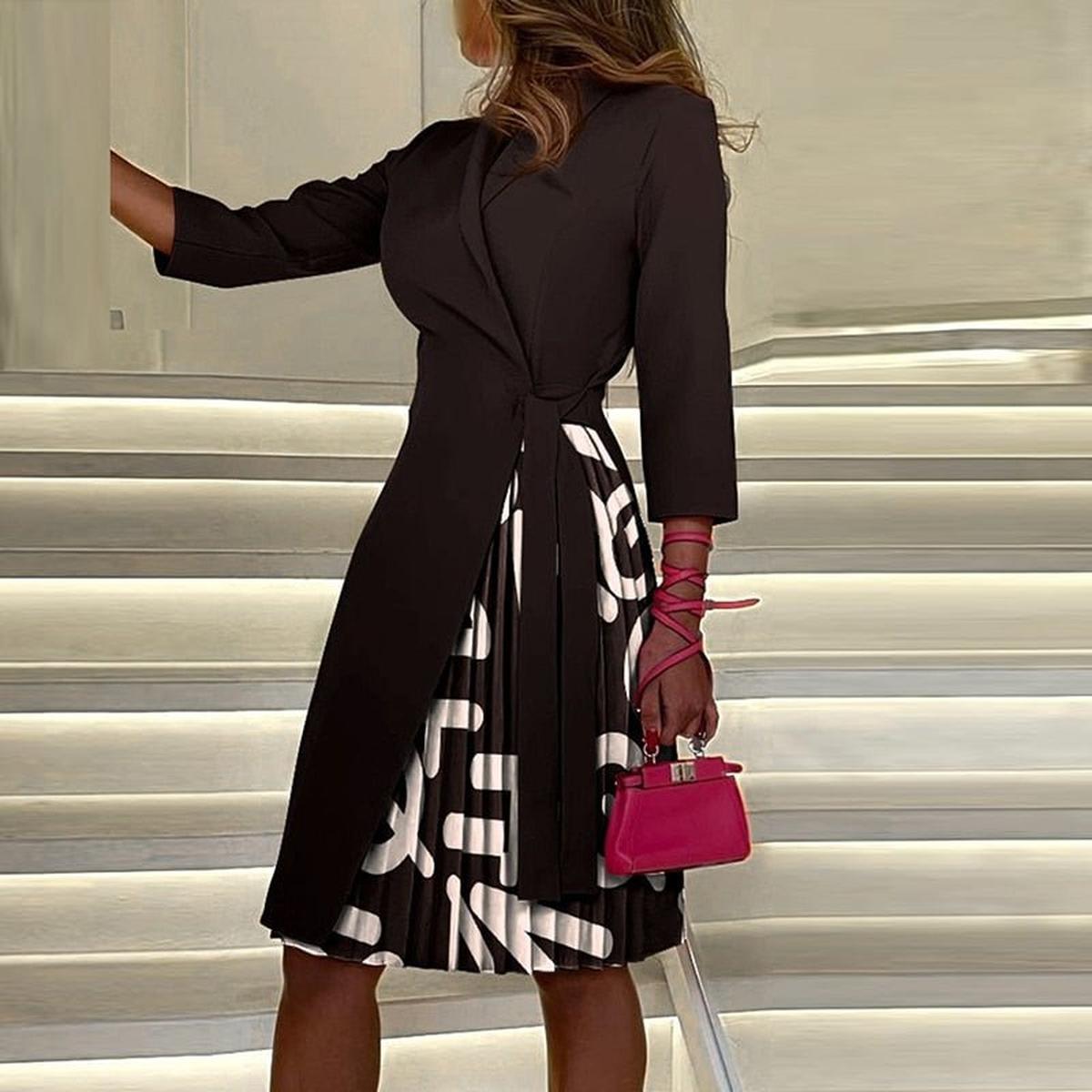 Women's Notched Collar Blazer Dress