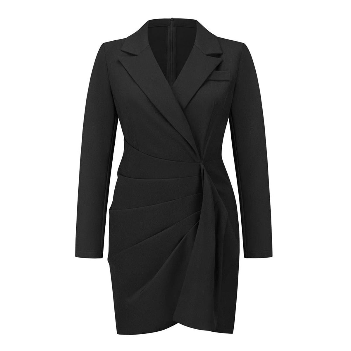 Women's Reversible Dress With Classic Lapels
