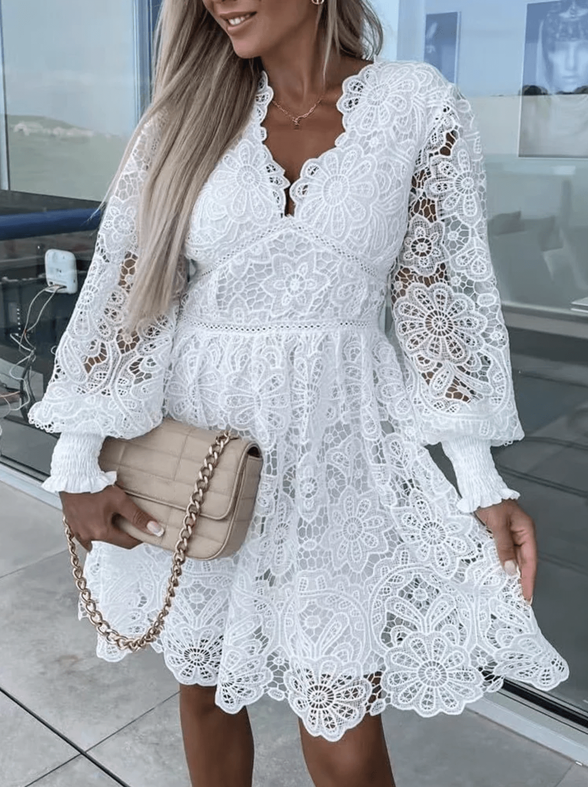 Women's Spring Mini Dress - Chic, Versatile, Comfortable