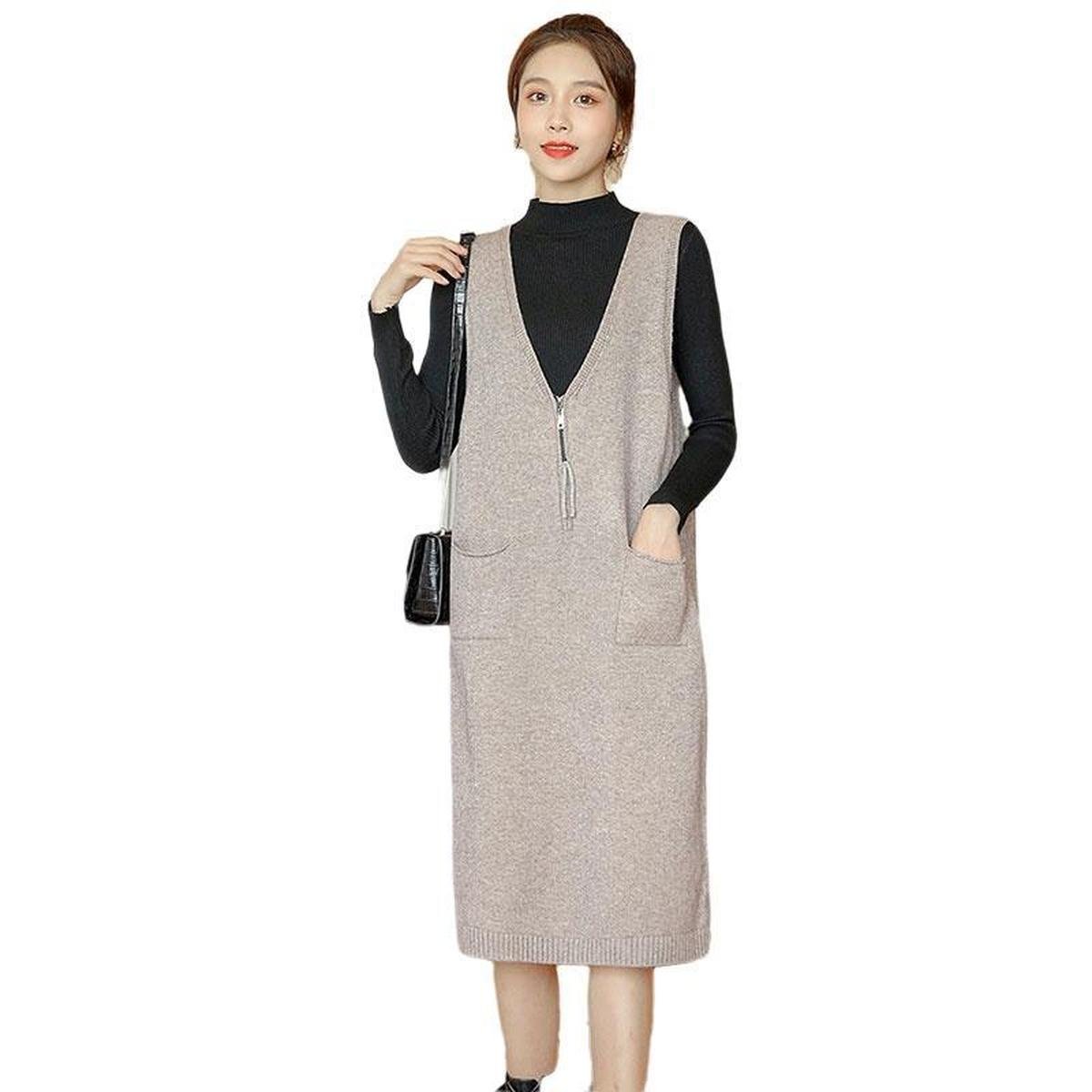 Women's Zip-Up Long Dress