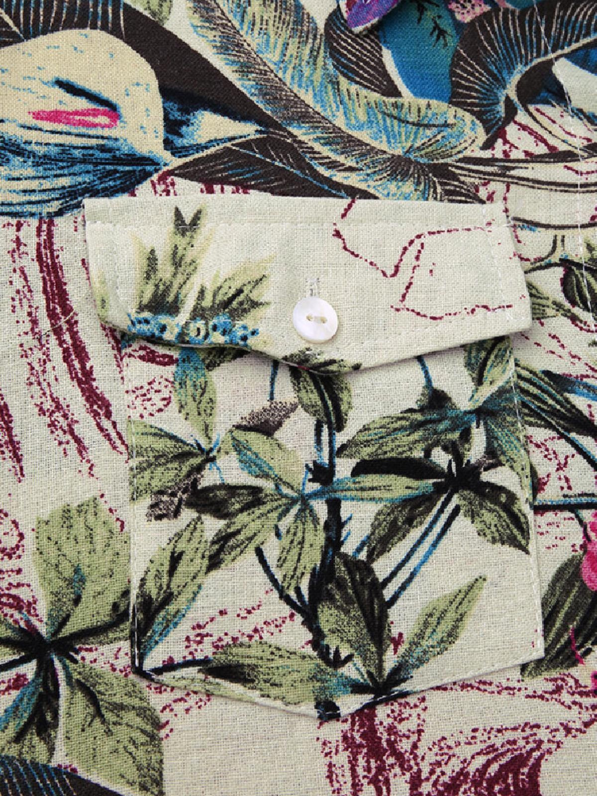 Yellow Floral Cotton Maxi Dress With Front Pockets