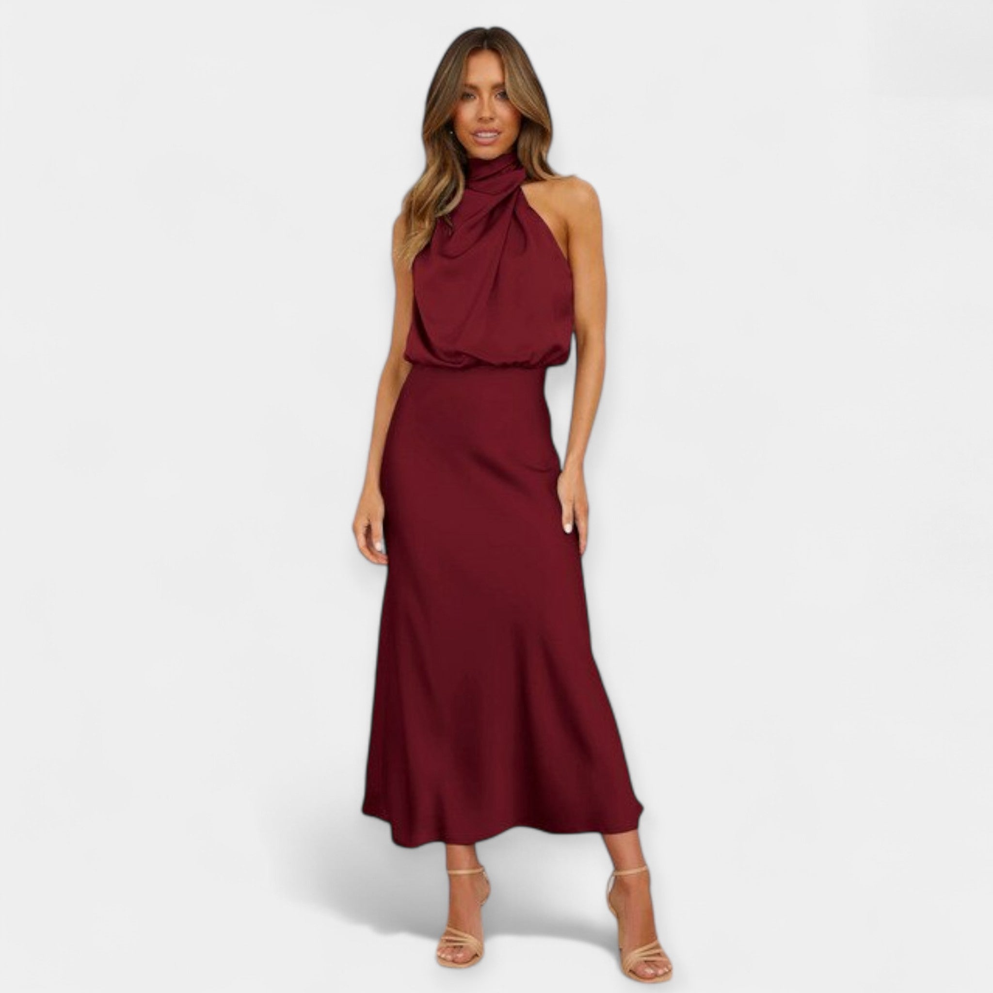Rochie elegantă fără umeri
