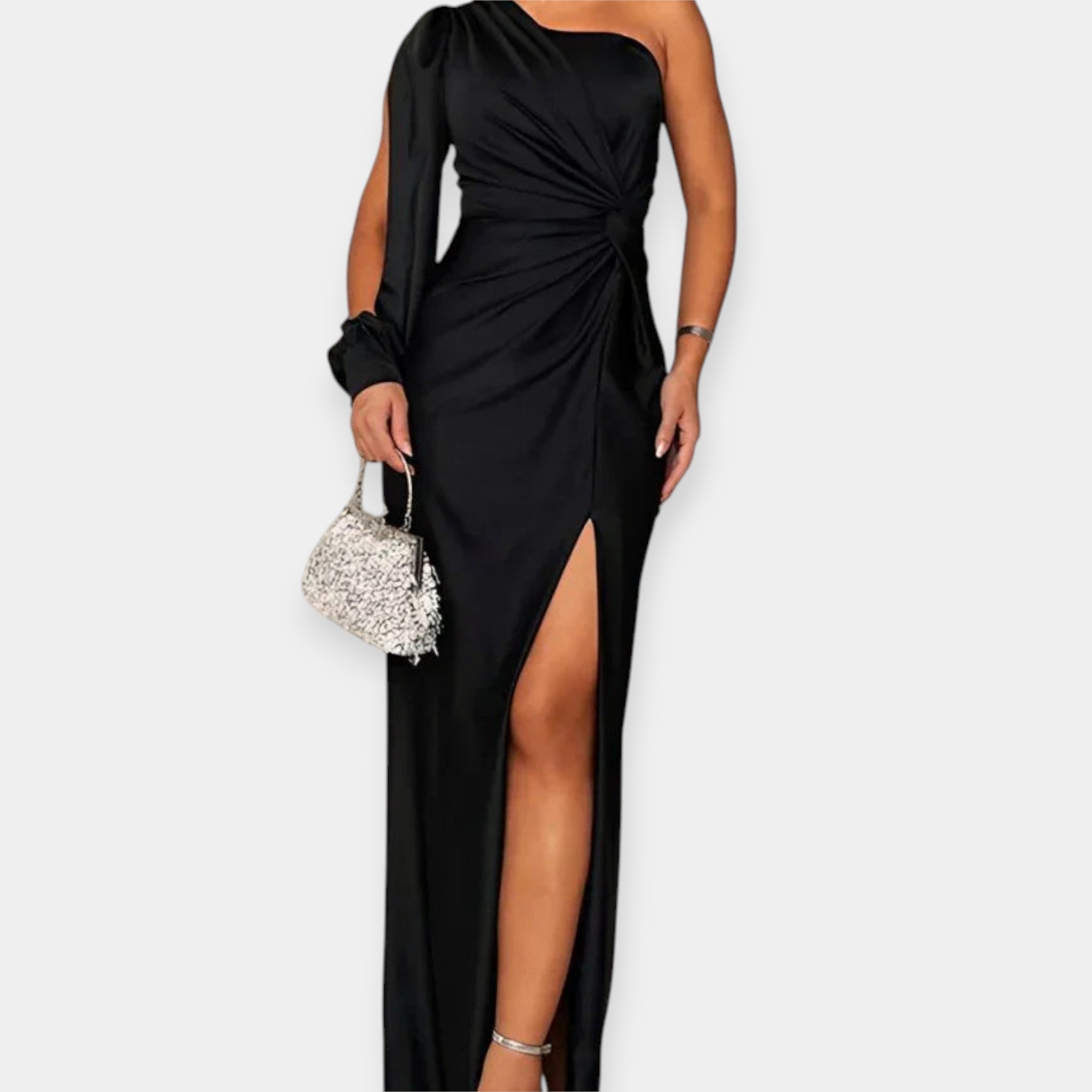 Elegant maxi rochie cu un umăr gol