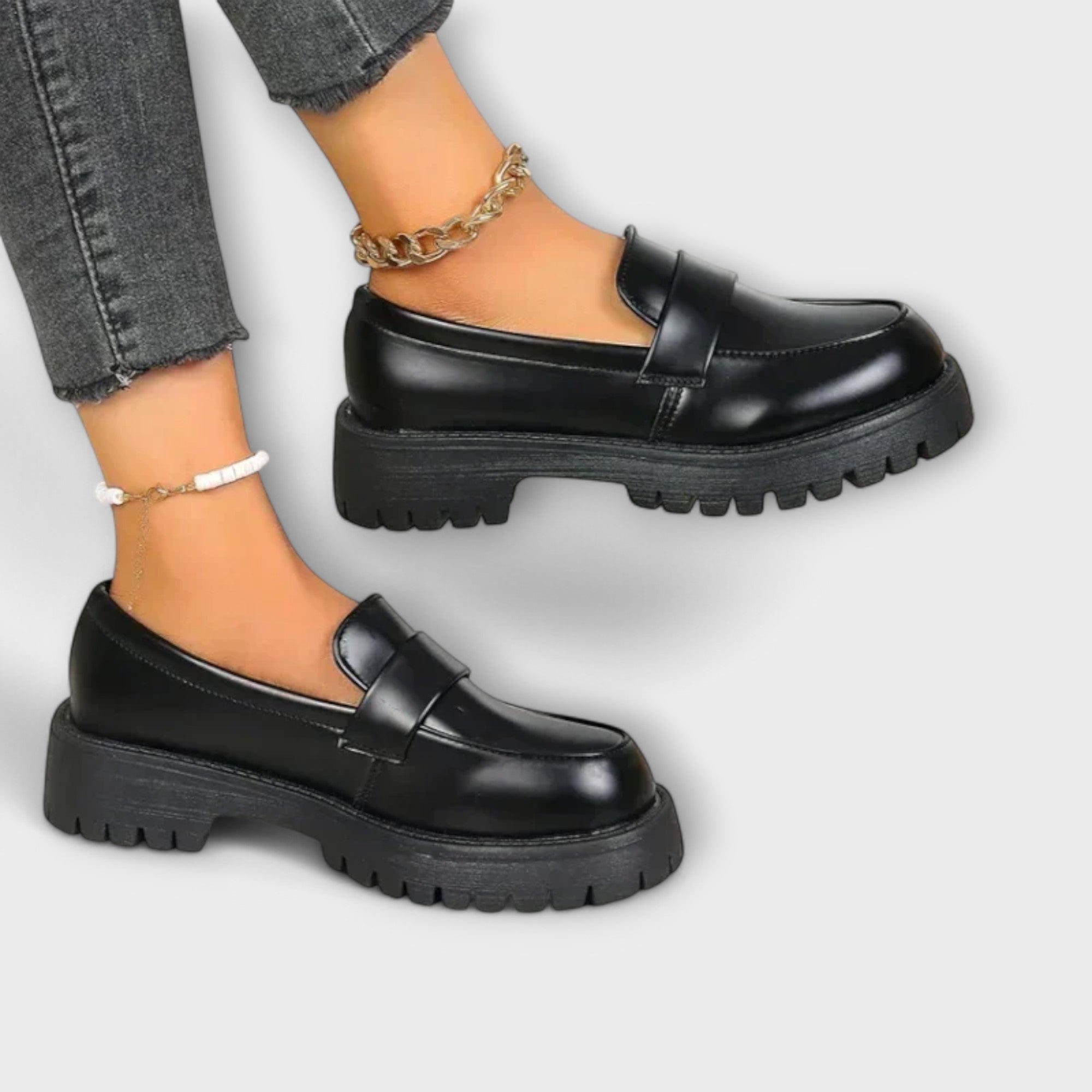 Orthopedic Women’s Loafers with Satin Wedges