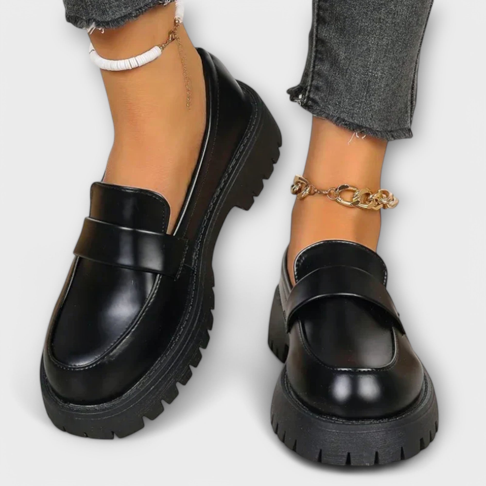 Orthopedic Women’s Loafers with Satin Wedges