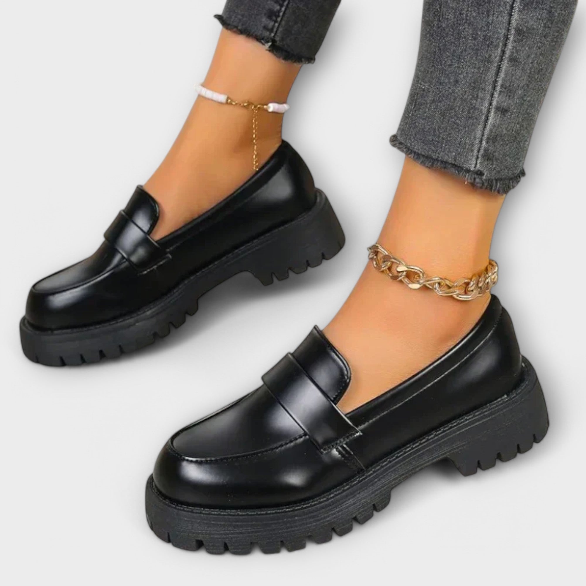 Orthopedic Women’s Loafers with Satin Wedges