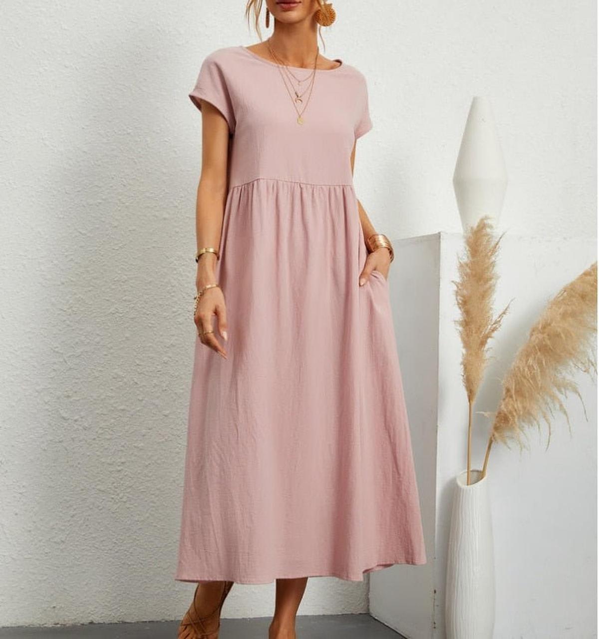 Elegant Summer Dress For Women - Breathable Cotton Polyester, Versatile Chic Style