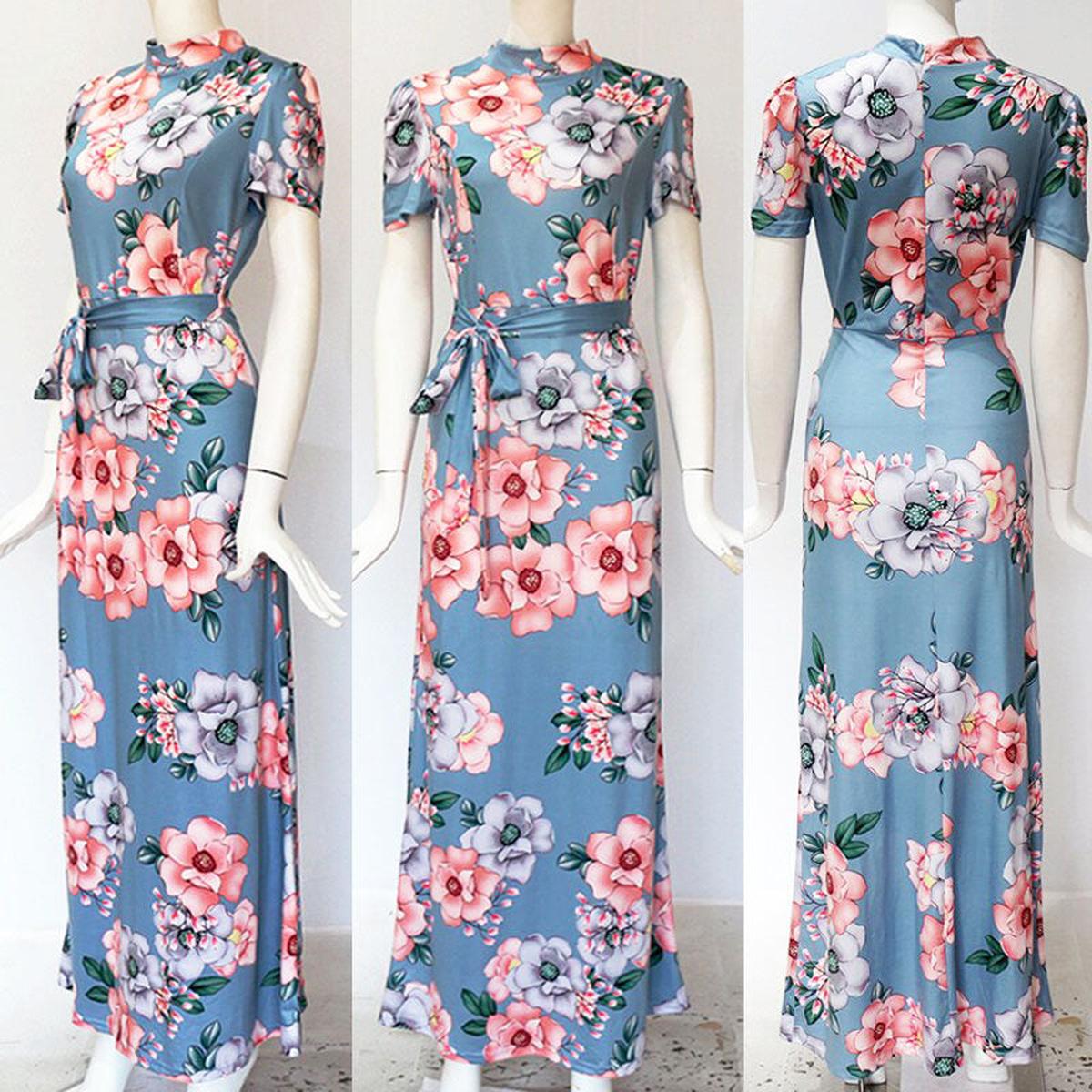 Floral Spring Dress With Flowing Silhouette