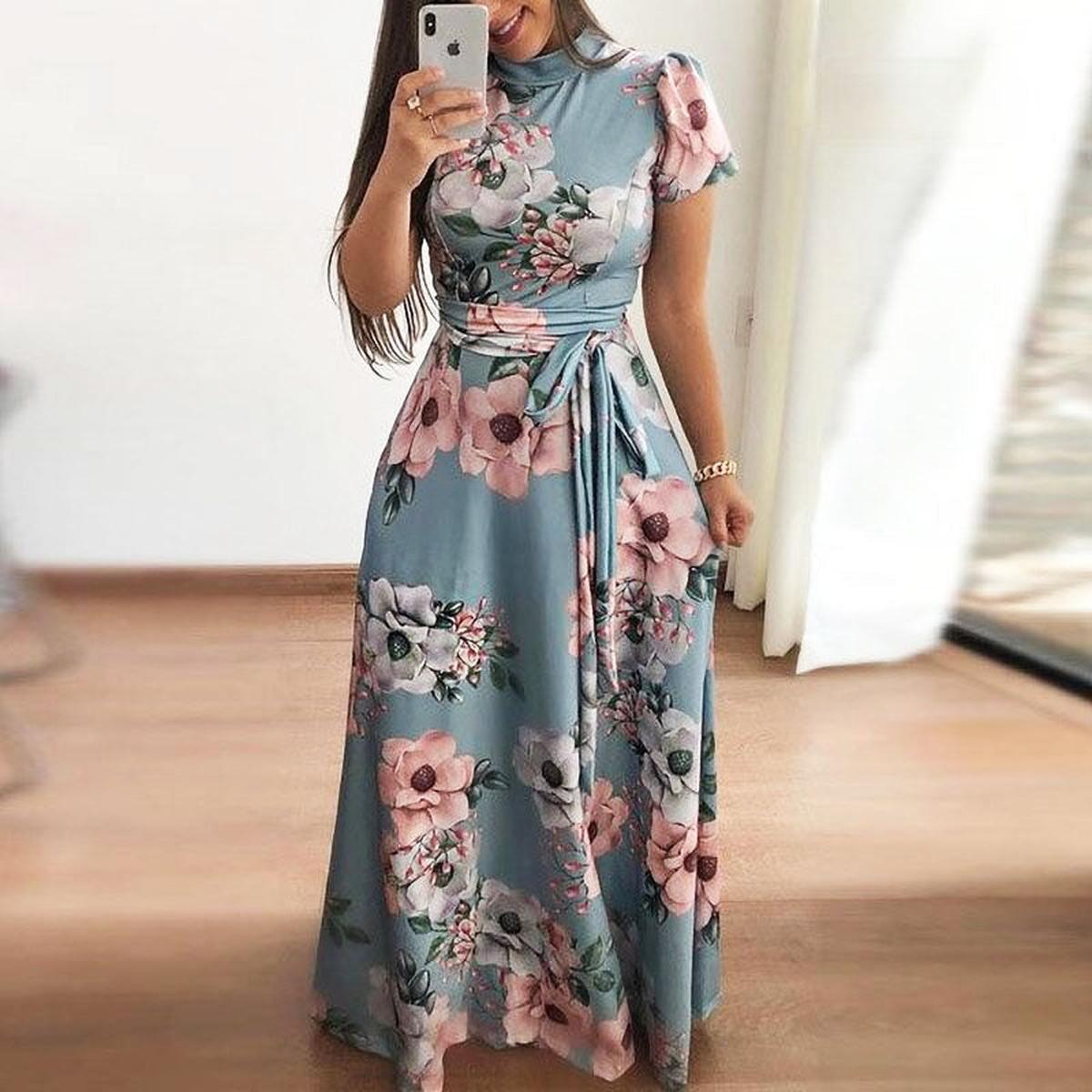 Floral Spring Dress With Flowing Silhouette