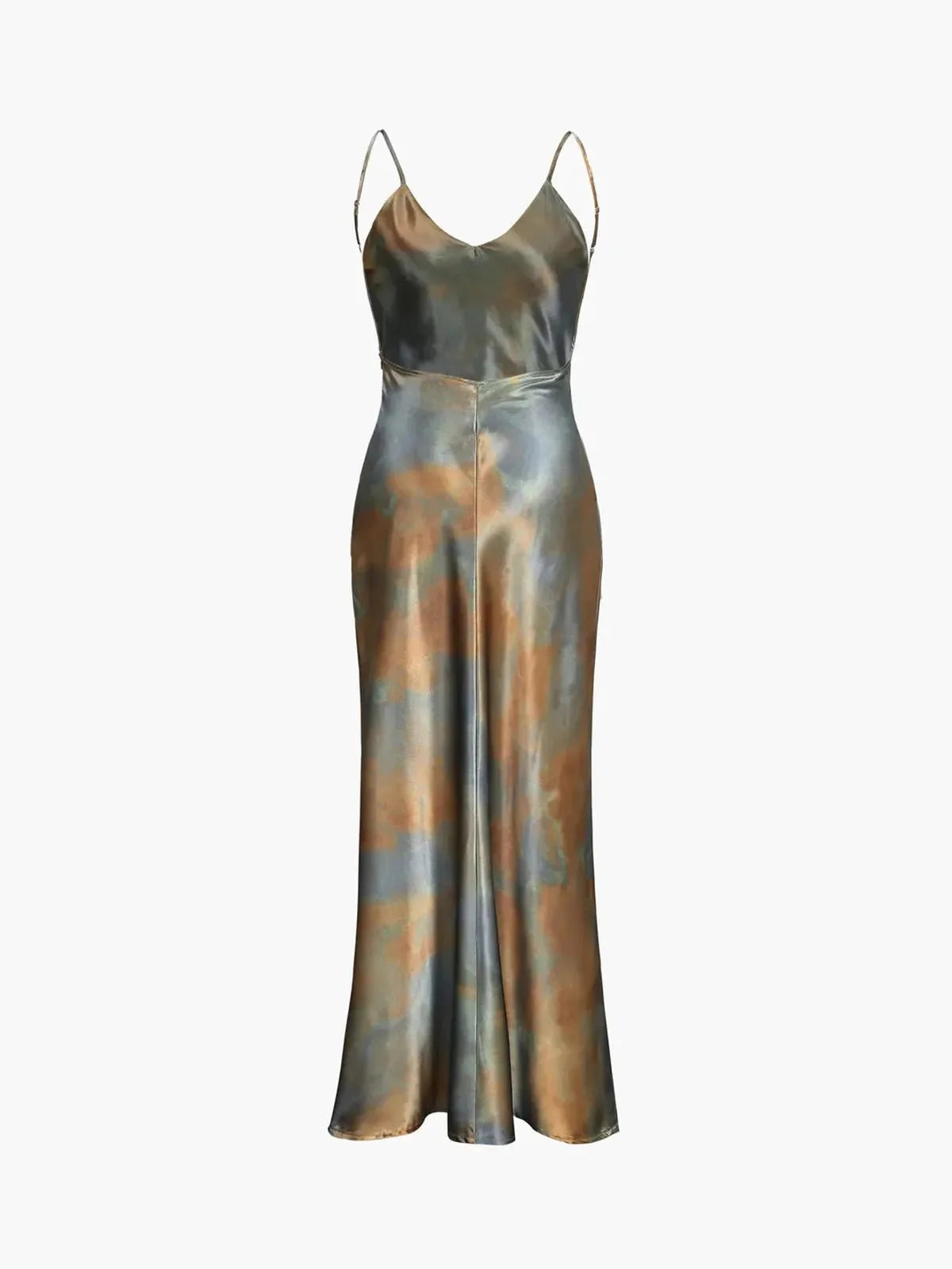 Neptune Satin Open Back Maxi Dress