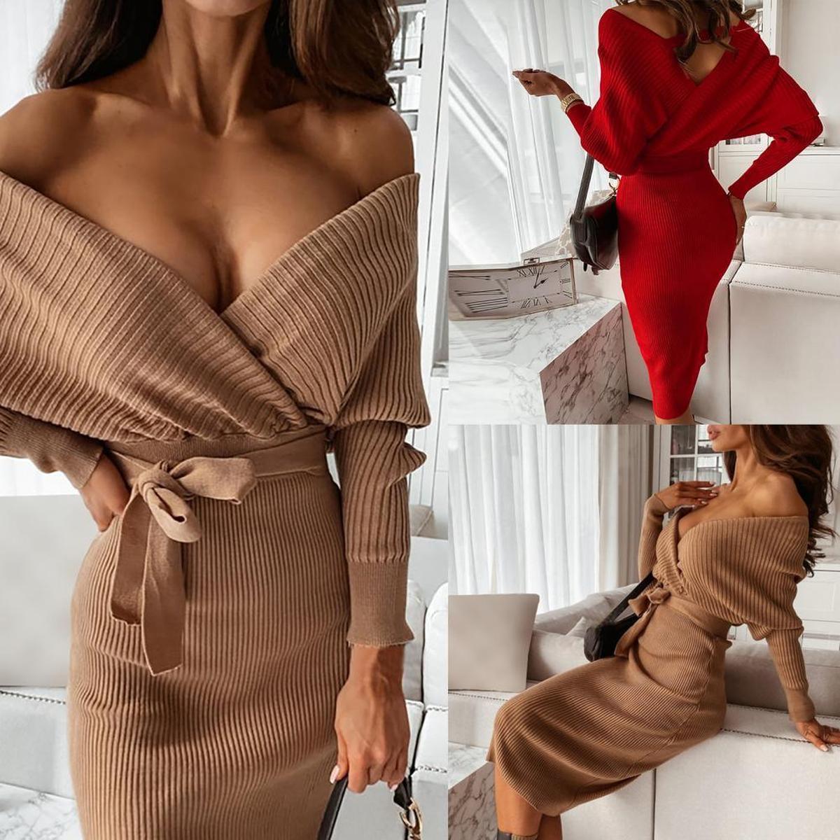 Off-Shoulder Short Dress With Self-Tie Waist For Women