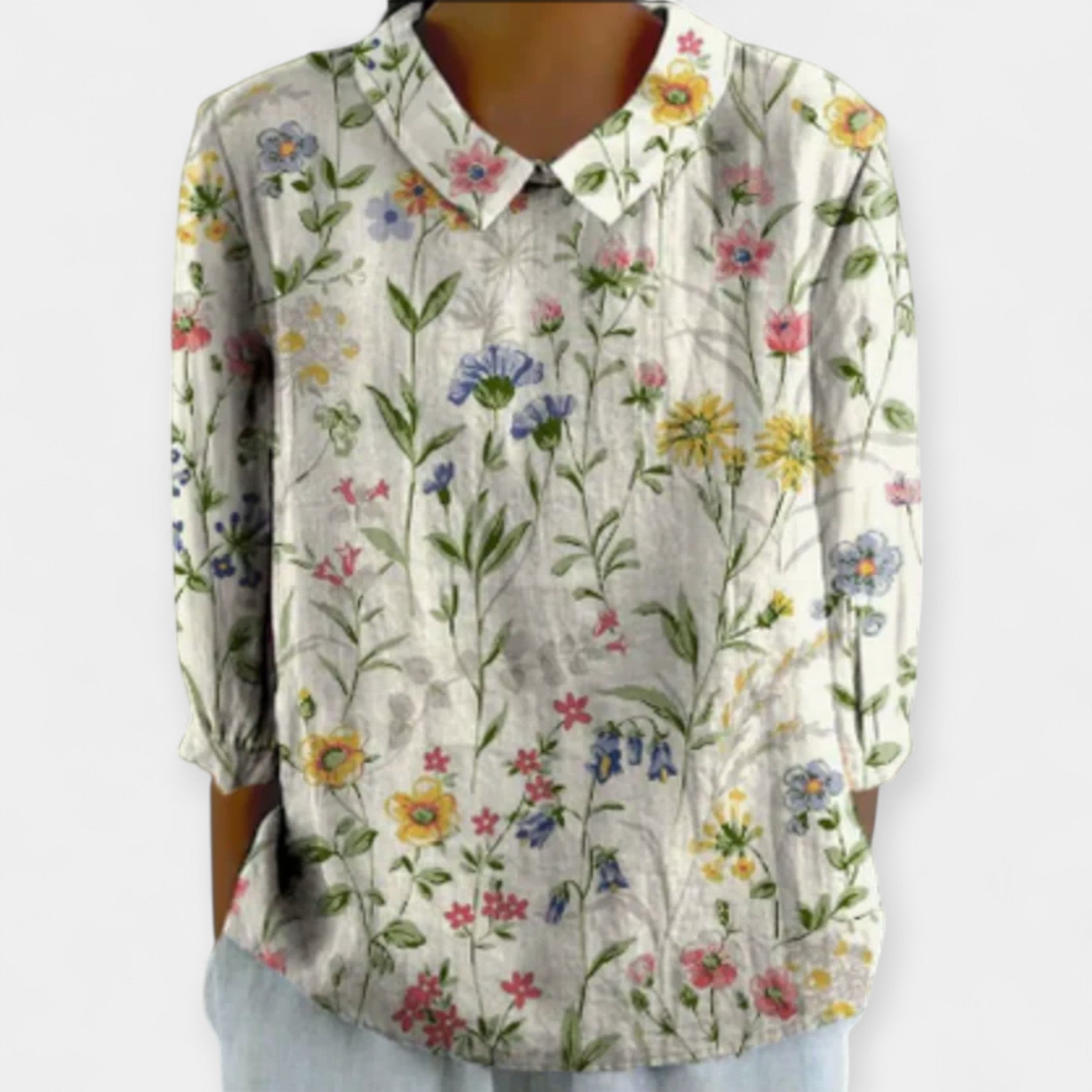 Cămașă cu imprimeu floral retro