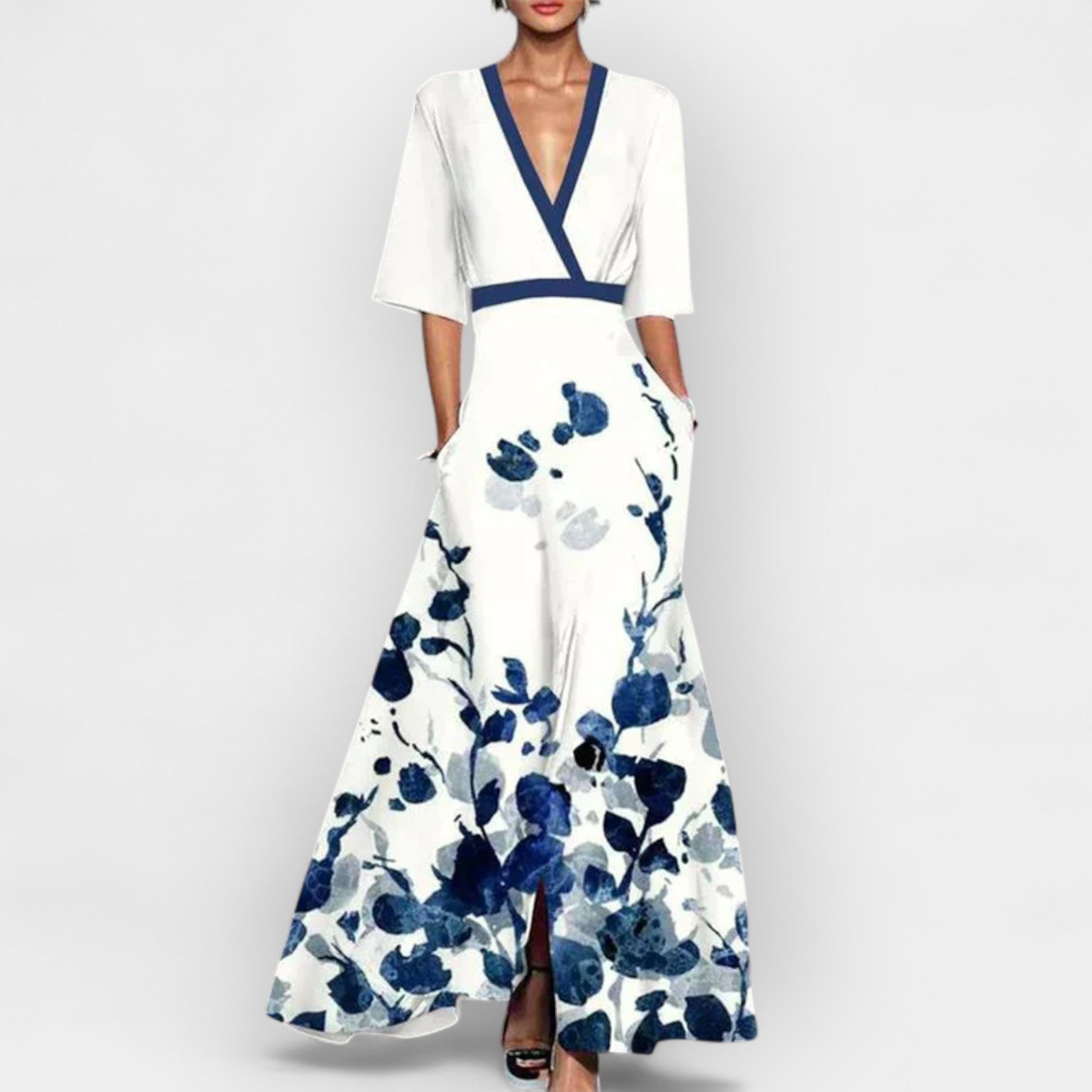 Rochie maxi cu imprimeu floral