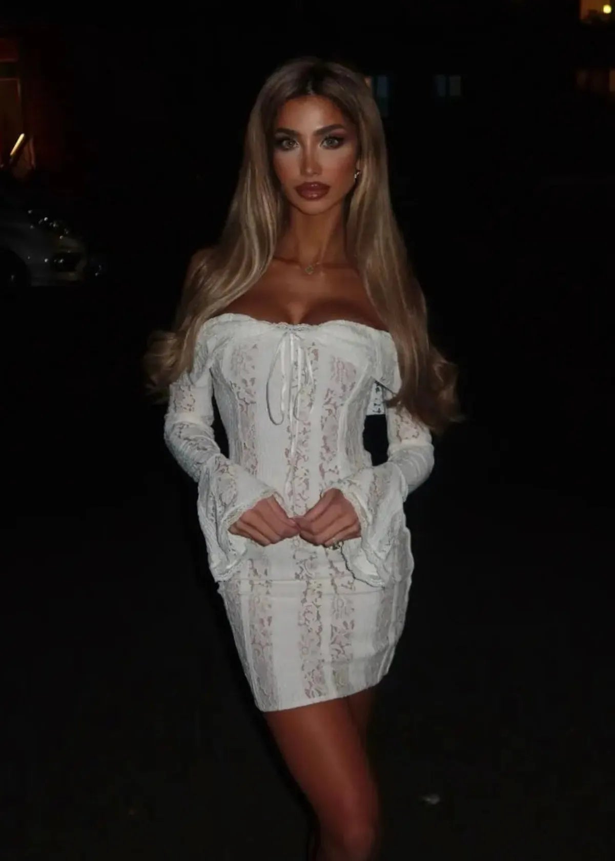 Strapless Floral Mini Dress