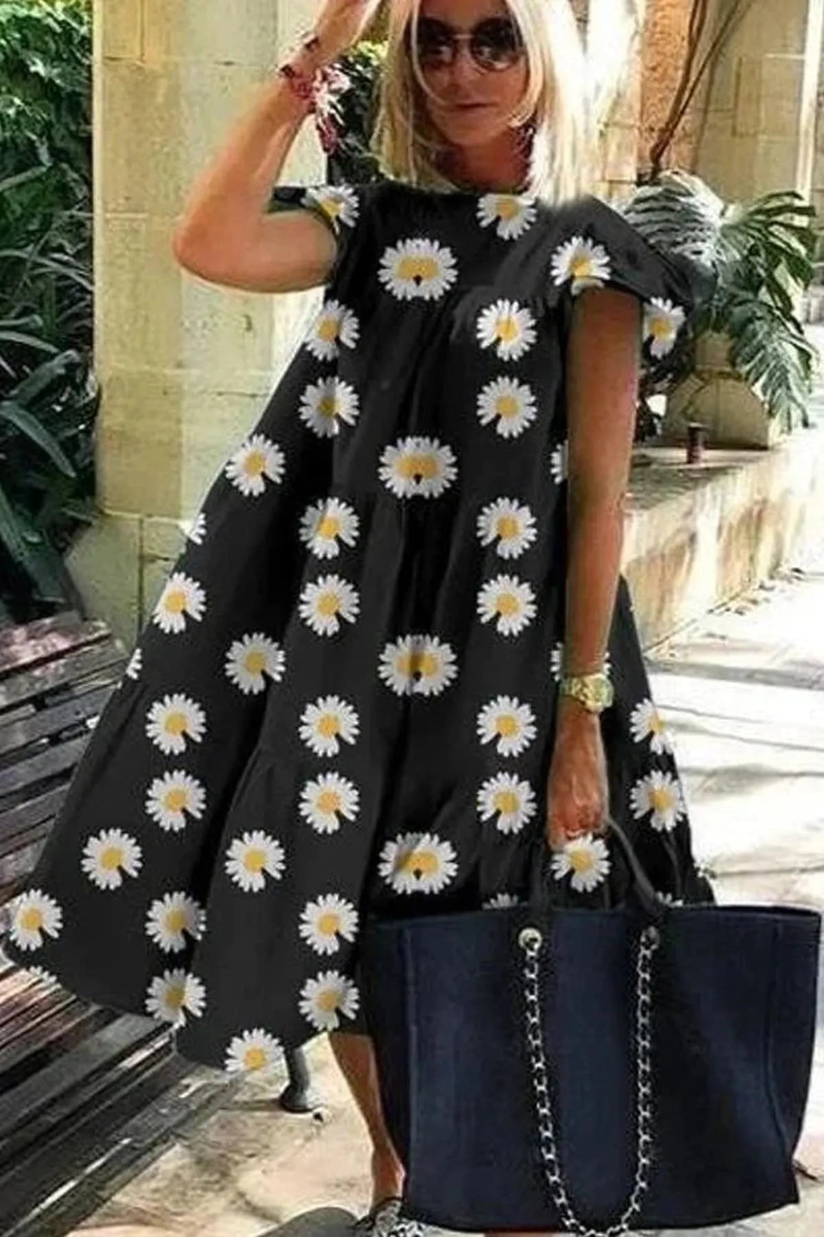 Women's Floral Print A-Line Summer Dress