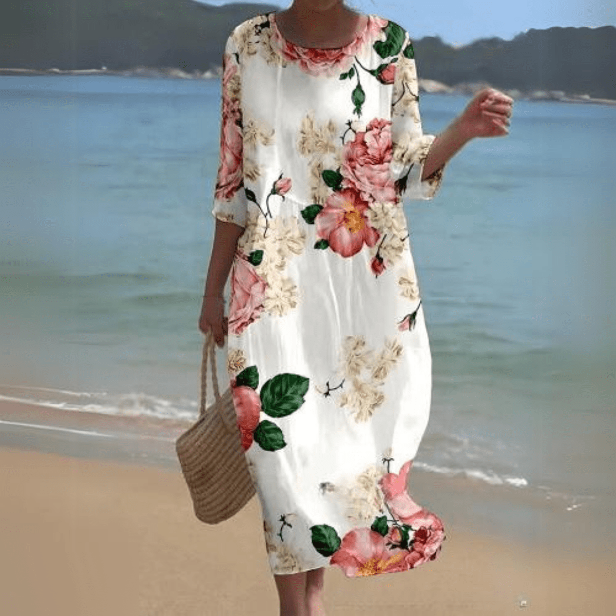 Women's Flowy Lightweight Midi Dress