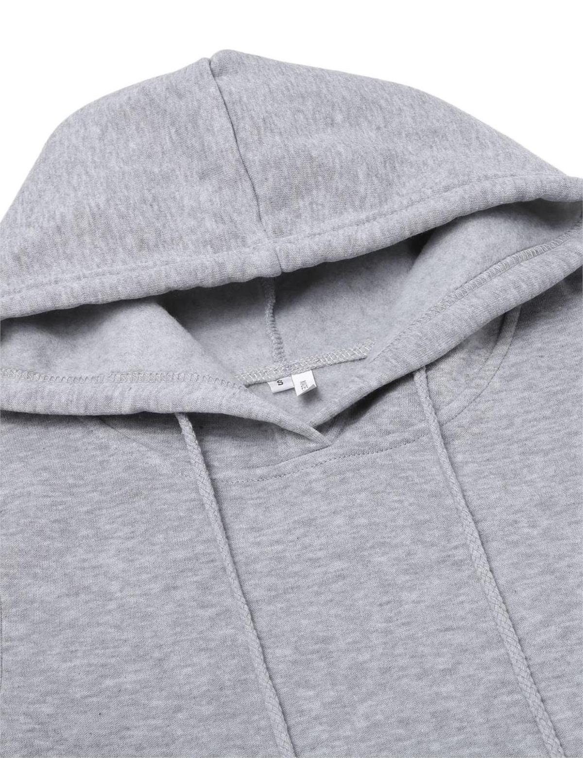 Women's Hooded Sweatshirt Dress With Pockets