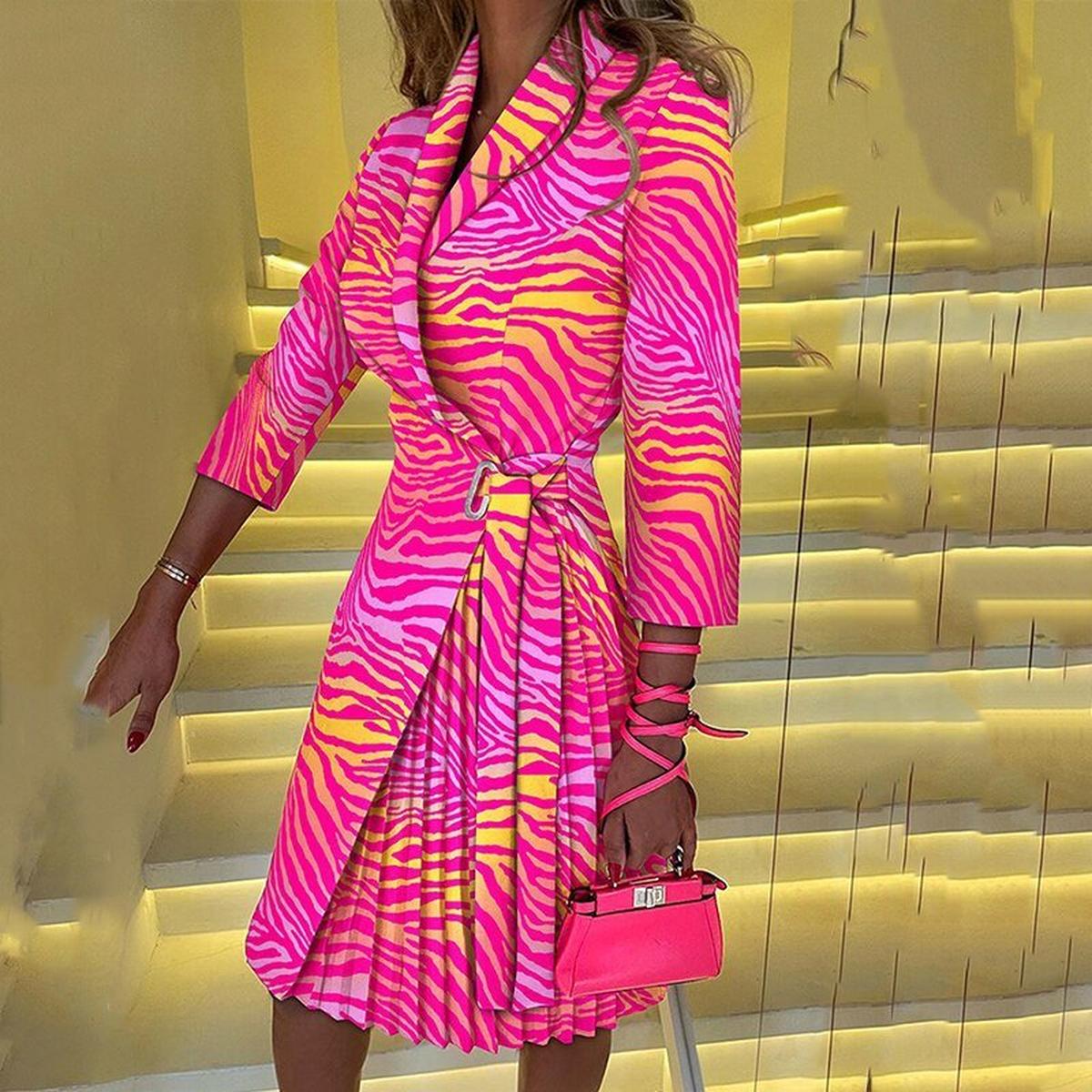 Women's Notched Collar Blazer Dress