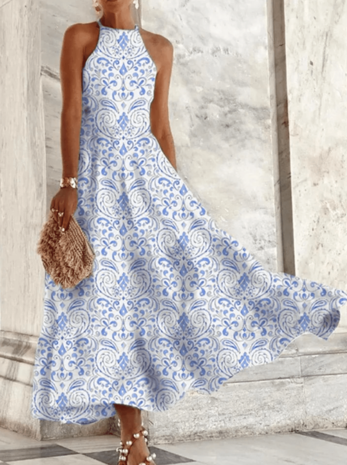 Women's Short Sleeve A-Line Summer Dress