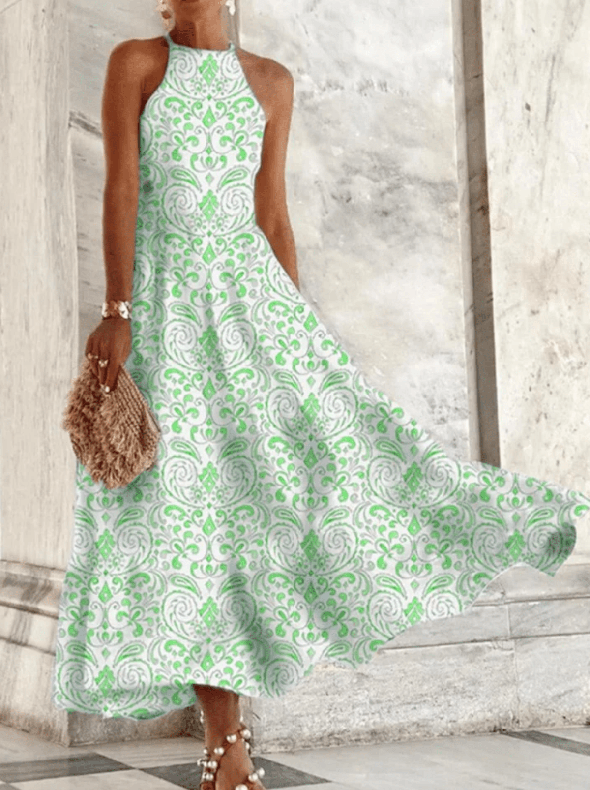 Women's Short Sleeve A-Line Summer Dress