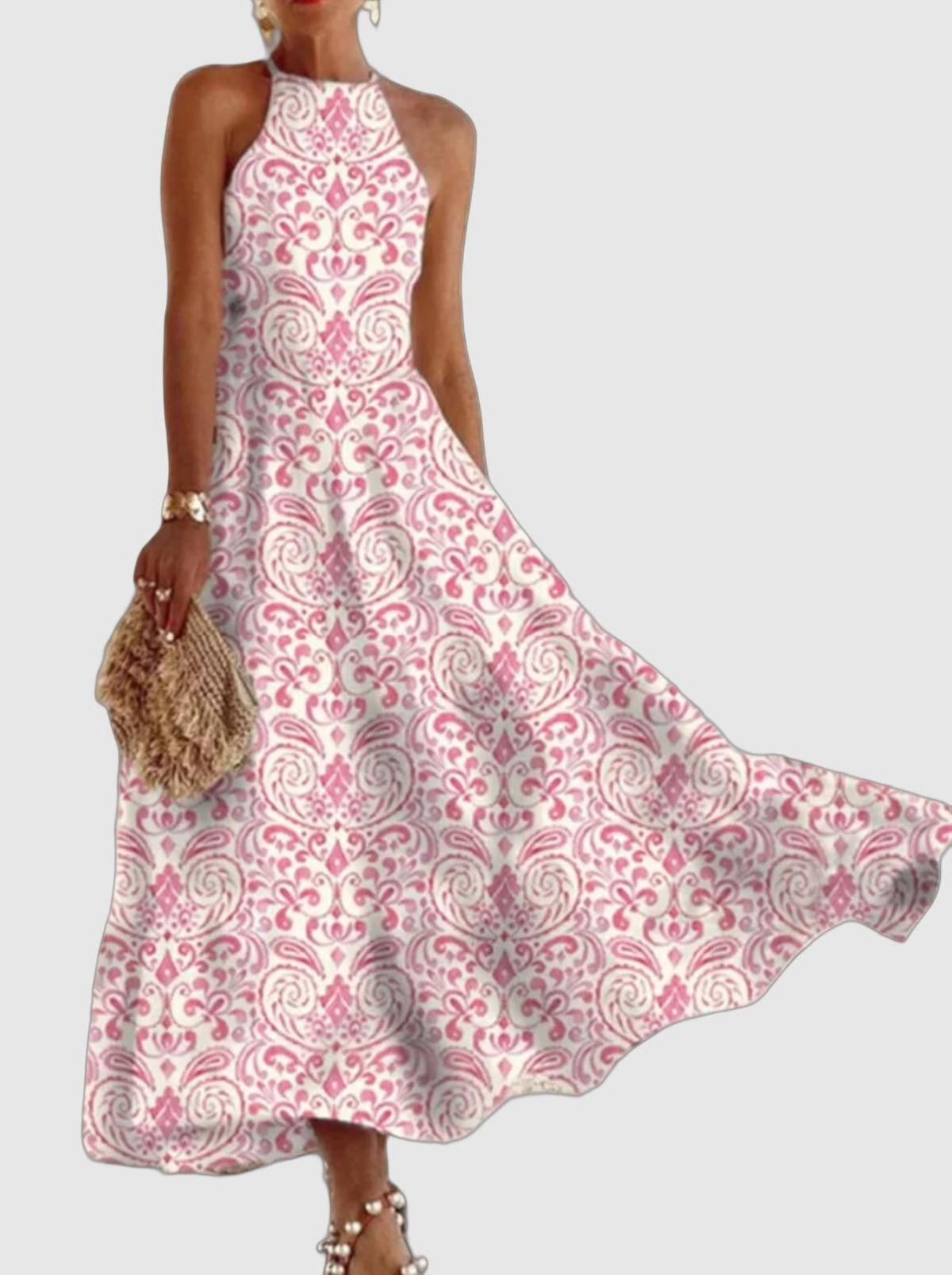 Women's Short Sleeve A-Line Summer Dress