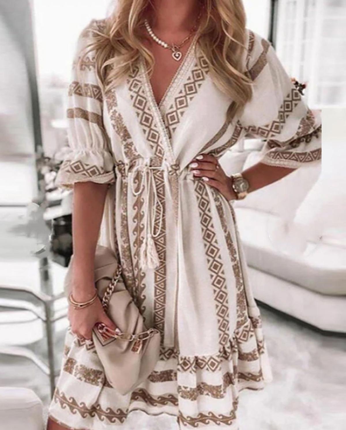 Women's Spring Dress With Flowing Fit