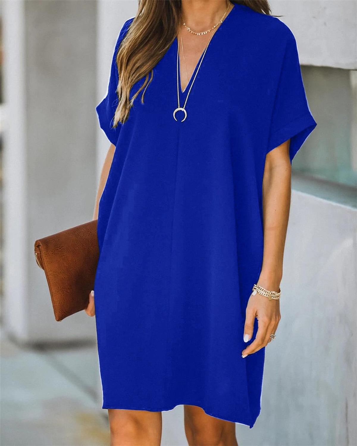 Women's V-Neck Summer Dress Form-Fitting Elegant Style