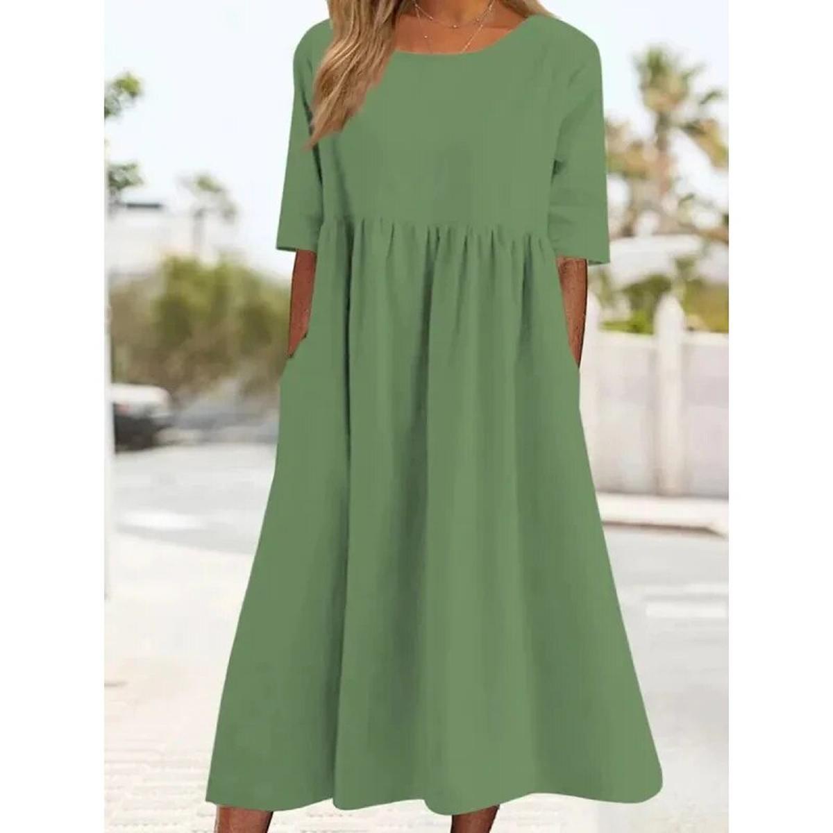 Women's Versatile Spring Dress With Pockets