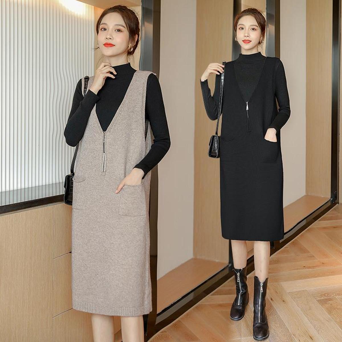 Women's Zip-Up Long Dress