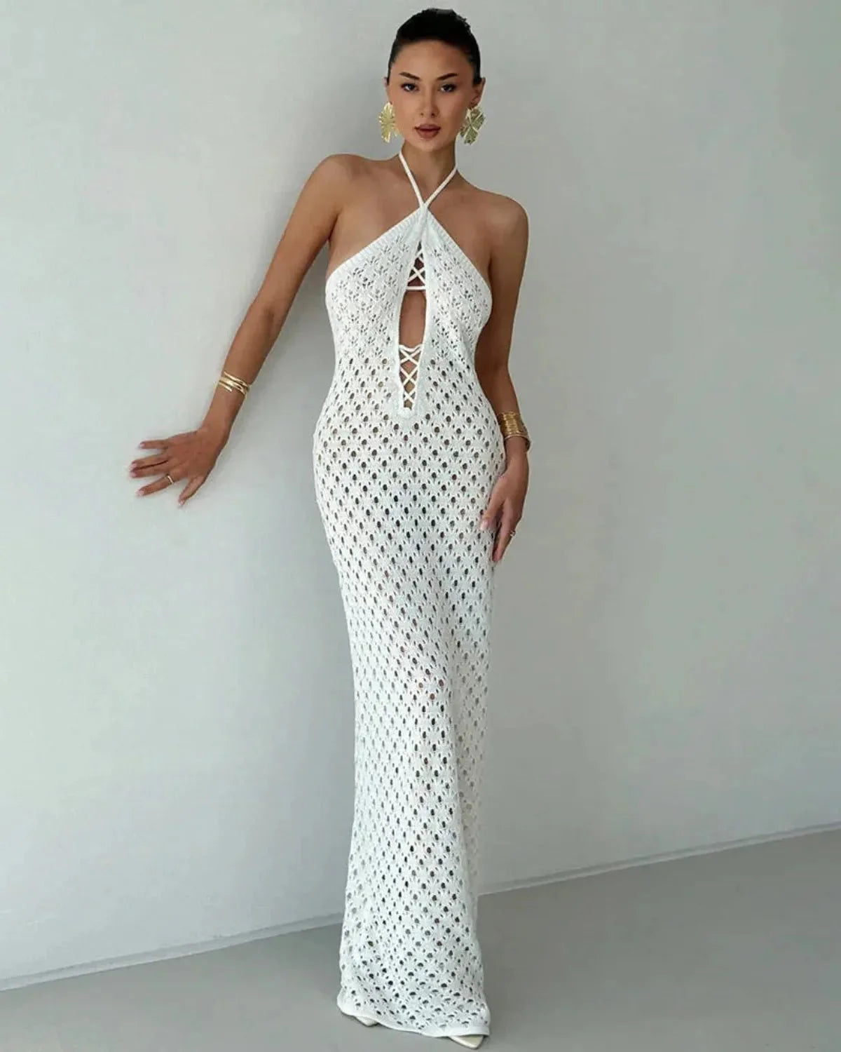 Woven Beach Maxi Dress