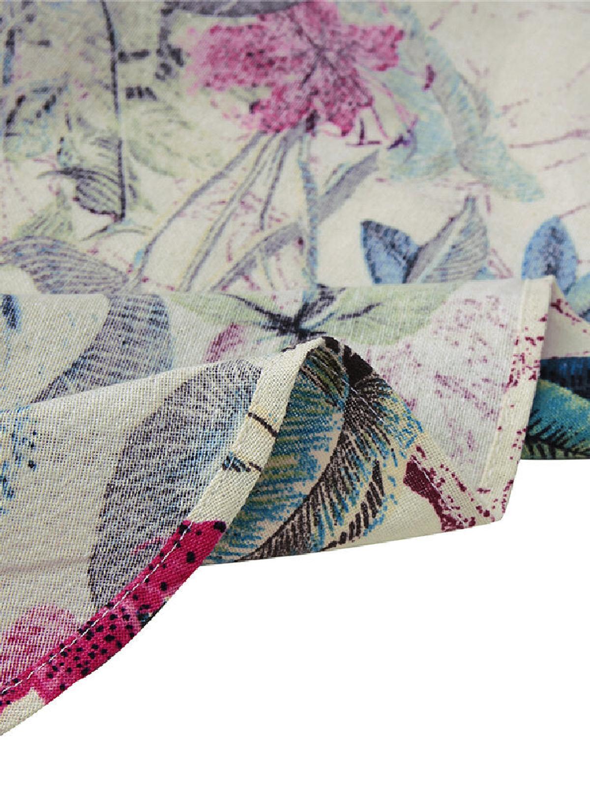 Yellow Floral Cotton Maxi Dress With Front Pockets