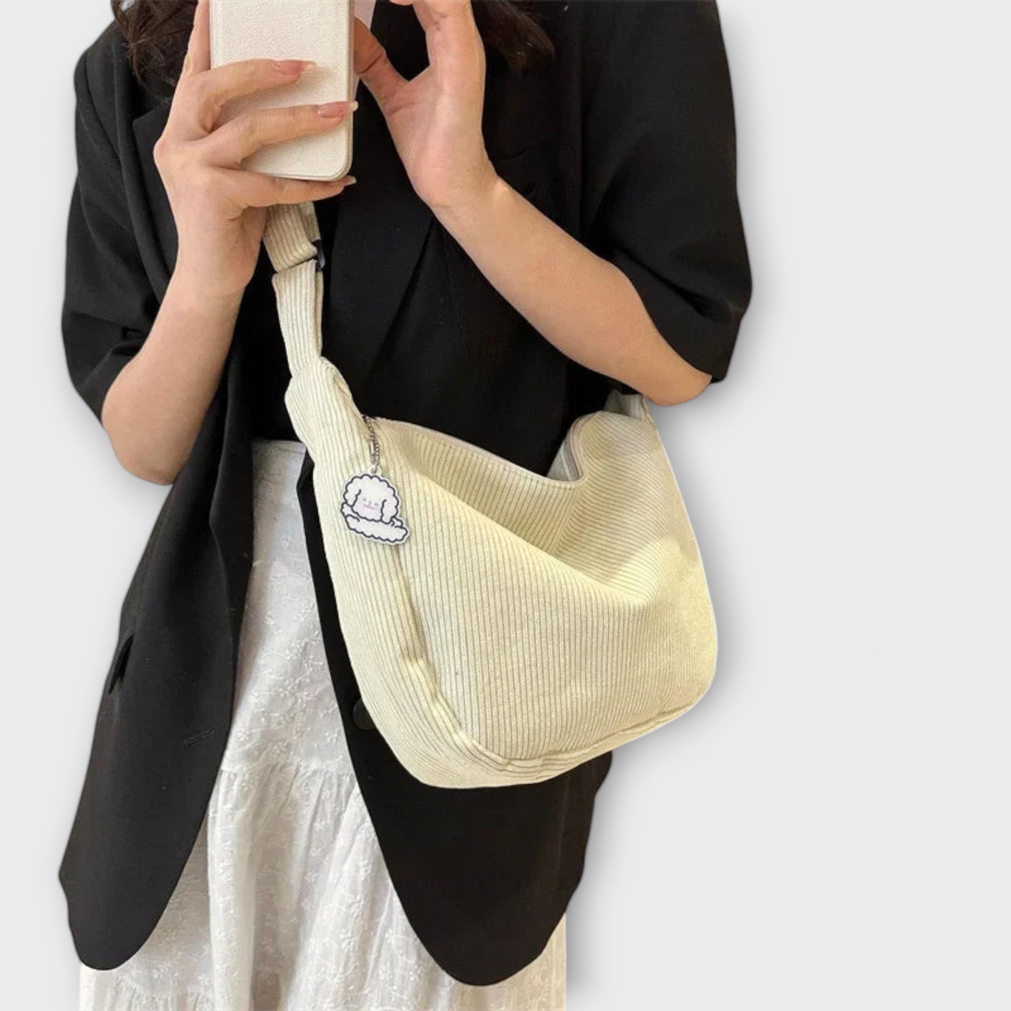 Corduroy Shoulder Bag for Women