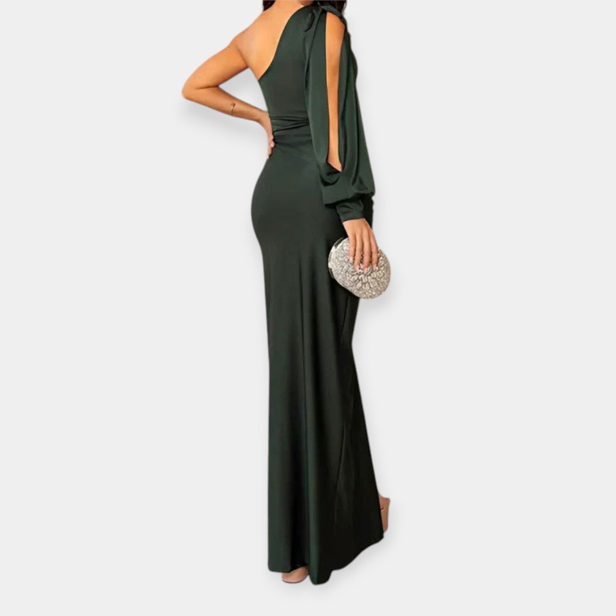 Elegant maxi rochie cu un umăr gol