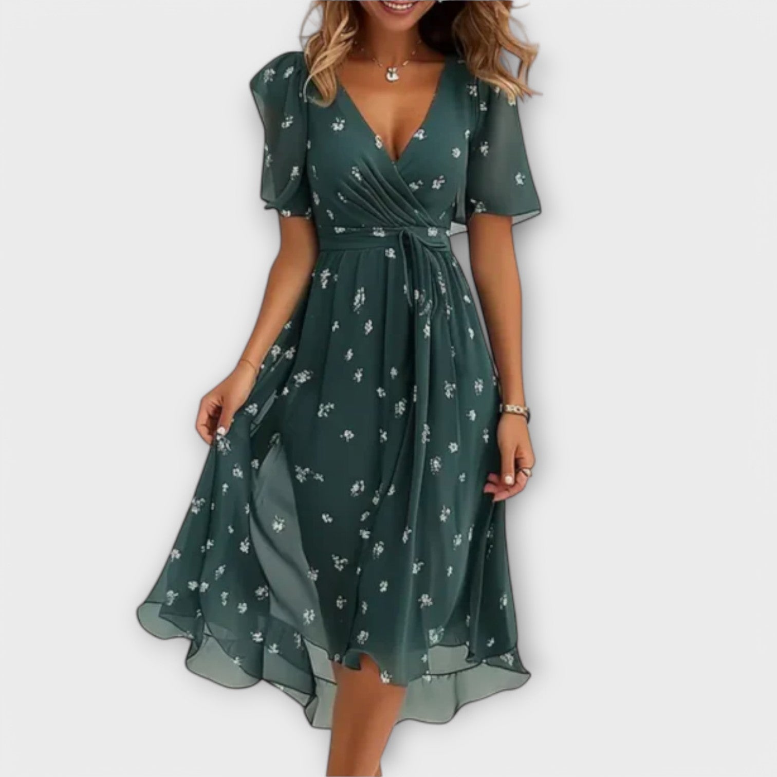 Elegant V-Neck Dress