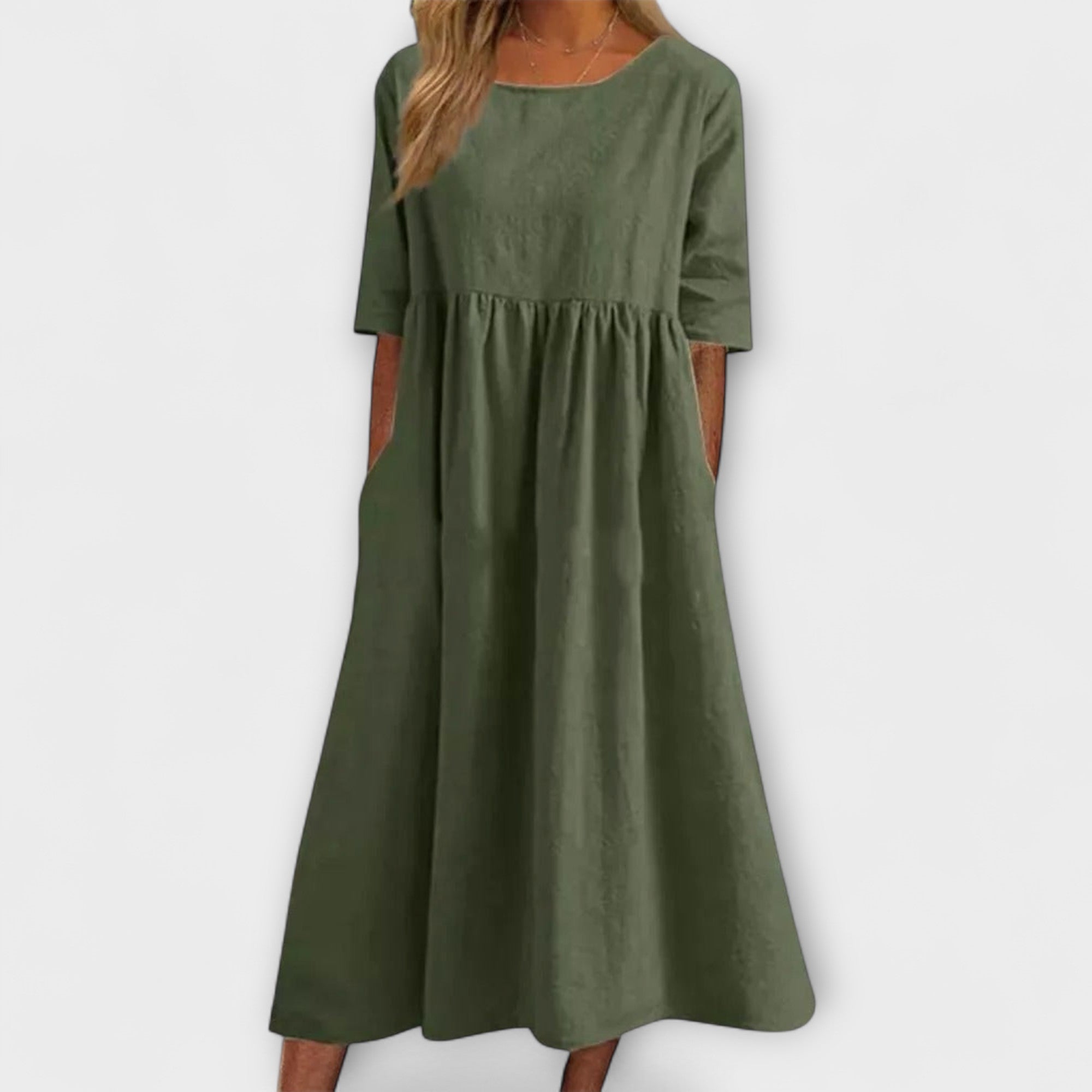 Elegant Tummy-Covering Dress